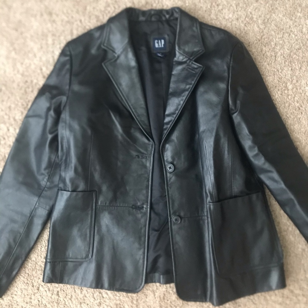 Vintage 90s genuine leather blazer